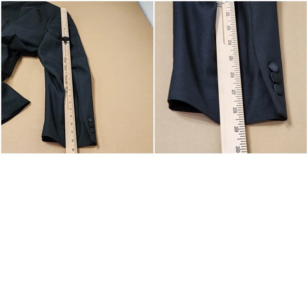 Vito Rufolo Suit Jacket Mens EU 52 Black Wool Tuxedo Shawl Lapel Made In Italy